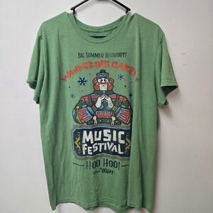 Disney Cruise Line Frozen Oaken Music Festival Green Graphic T-Shirt Mens XL